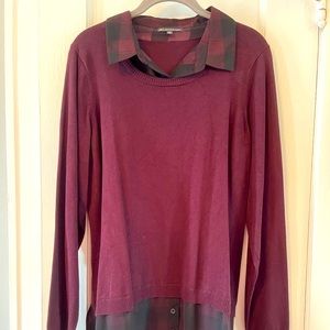 Adrianna Papell Shirttail Twofer Sweater